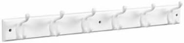 National Hardware S827-071 Hookrail, 6 White Hooks, 27 In. White Board - Quantity 4