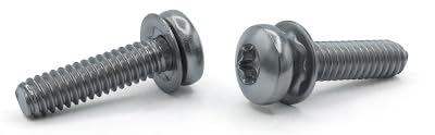 6-32 x 1/2' SEMS Screws/Square Cone Washer/Six-Lobe (Torx) / Pan Head/Steel/Zinc / 10000 Pc. Carton