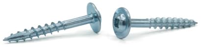 #10 x 2 1/2' Deep Thread Wood Screws/Combo (Square/Phillips) / Round Washer Head/Type 17 Pt/Steel/Zinc / 2000 Pc. Carton