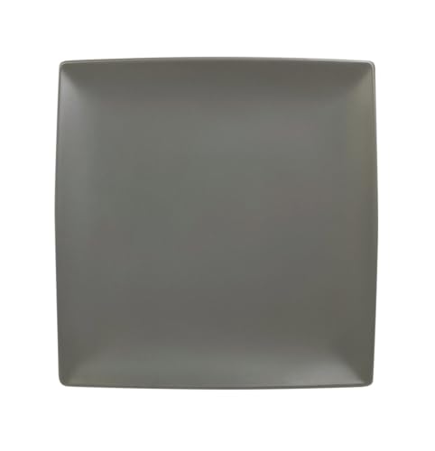 A-to-Z Supply 29007SG Plate, 7-1/4' x 7-1/4', 1/2' deep, Square, Break-Resistant, Dishwasher Safe, BPA Free, Melamine, Classic, Stone Grey, NSF, Pack of 12