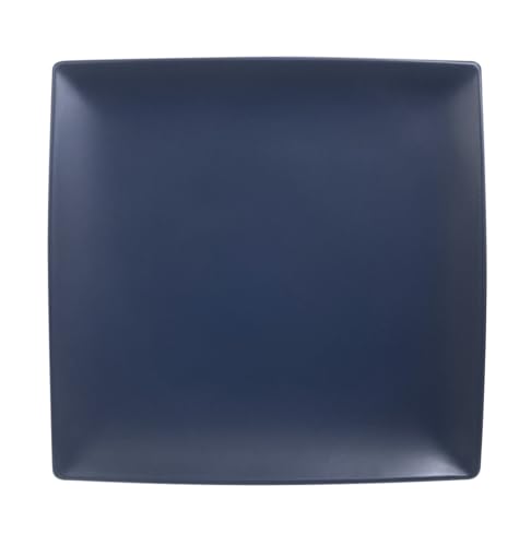 FSE 29007SB Plate, 7-1/4' x 7-1/4', 1/2' deep, Square, Break-Resistant, Dishwasher Safe, BPA Free, Melamine, Classic, Stone Blue, NSF, Pack of 12
