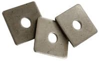 1/2' Square Plate Washer Plain Finish (Quantity: 300 pcs) - OD: 2' inch, Thickness: 0.125 inch