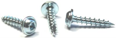#8 x 1/2' Deep Thread Wood Screws/Square/Round Washer Head/Steel/Zinc / 8000 Pc. Carton