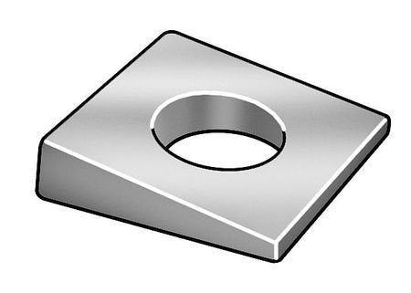 3/8' Hot Dip Galvanized Finish Malleable Iron Square Beveled Washers, 600 pk.