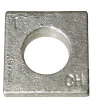 (600pcs) 3/8' Square Beveled Malleable Washer, Hot Dip Galvanized (HDG) (inch), Size: 3/8'