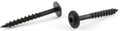 #10 x 1 1/4' Deep Thread Wood Screws/Square/Round Washer Head/Type 17 Pt/Steel/Black Oxide / 3500 Pc. Carton