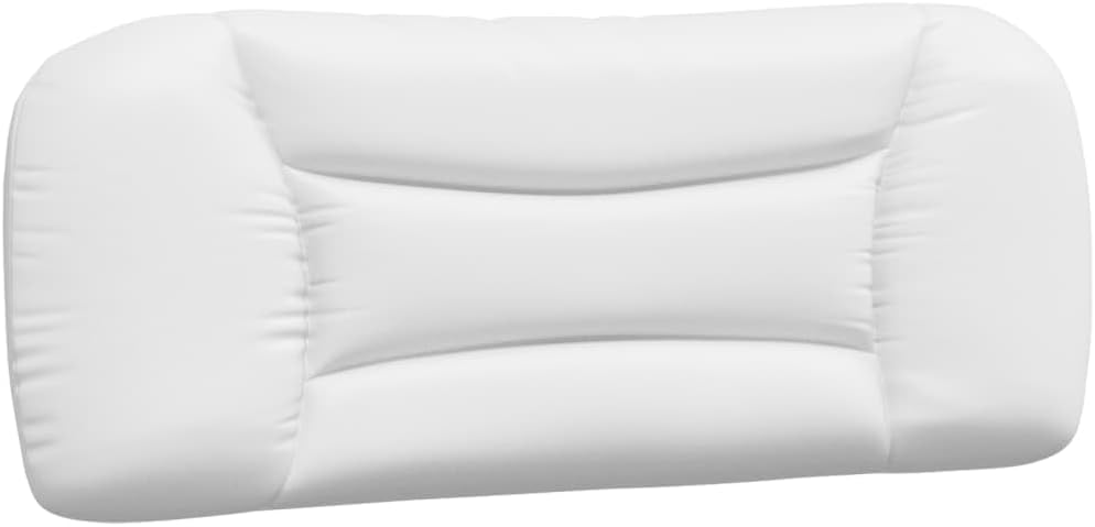 Modern White Faux Leather Bed Frame 41.3 x 81.9 x 29.3 in with Padded Headboard and Under-Bed Storage, Rectangular Platform Bedframe for Bedroom, Easy Assembly