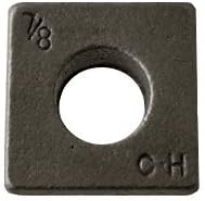 1-1/4' Square Beveled Malleable Iron Washer Plain Finish (Quantity: 70 pcs) - Inside Diameter: 1-1/4' inches