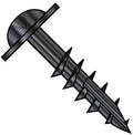 10-9X2 1/2 Square Phillips Drive Round Washer Deep Thread Type17 2/3 Thread Black Oxide (Pack Qty 2,000) BC-1040DXRW17B By Shorpioen
