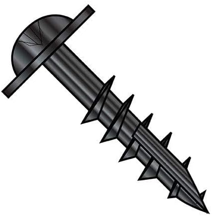 10-9X2 1/2 Square Phillips Drive Round Washer Deep Thread Type17 2/3 Thread Black Oxide (Pack Qty 2,000) BC-1040DXRW17B By Shorpioen