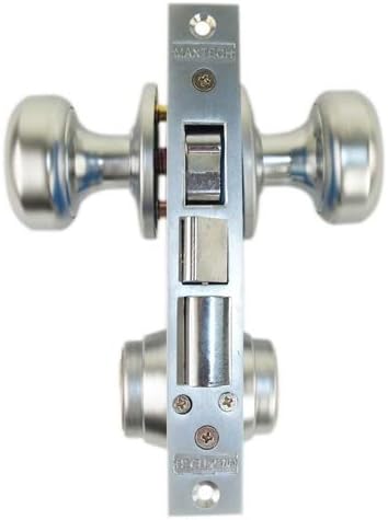 RHR Right Hand Reverse Satin Chrome 26D Finish Double Cylinder Iron Gate Ornamental Mortise Lock Set with 2-1/2' Backset