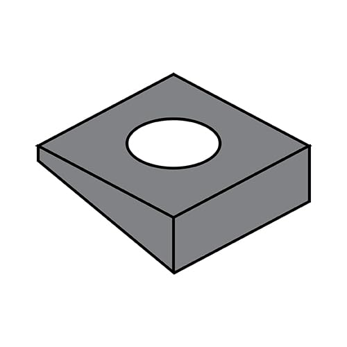Generic 1/2 Square Beveled Washer F 436 A 325 A 490 Plain - ECS-50WBF436-1