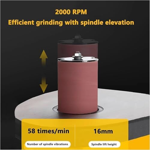 Oscillating Spindle Sander, 450W Electric Drum Sander with Rubber Shafts and Sandpaper, Max Speed 2000 RPM for Woodworking Projects