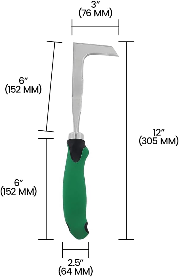 Zenport 15311G Crack Weeder Weeding Sickle, 12-Inch, Green - 12 Pack
