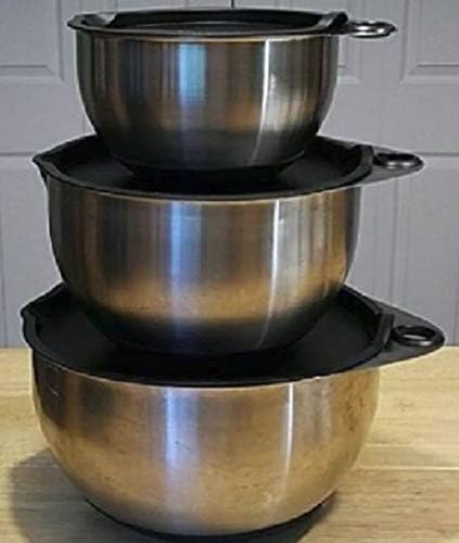 The Pampered Chef Stainless Mixing Bowl Set of 3