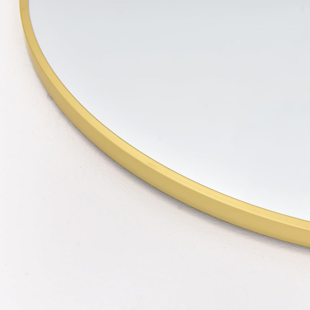 NEARBYSD Oversized Full Length Mirror, Arched Body Mirror with Aluminum Stand, 76'x34', Hanging or Leaning, Wall Mounted, Gold