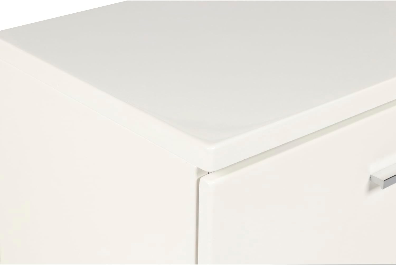 HomeStock Modern 5-Piece Bedroom Set with Lighted Panel Bed - White Finish