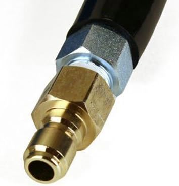 6000 PSI Pressure Washer Hose 3/8 in x 100 ft Blue 2-Wire | Double wire braid, heavy duty tough cover, quick connect couplers included, rated 275F hot and cold water
