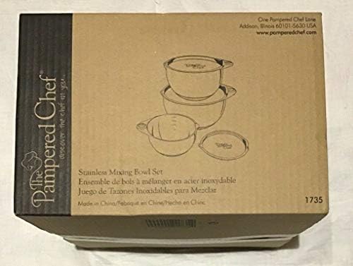 The Pampered Chef Stainless Mixing Bowl Set of 3
