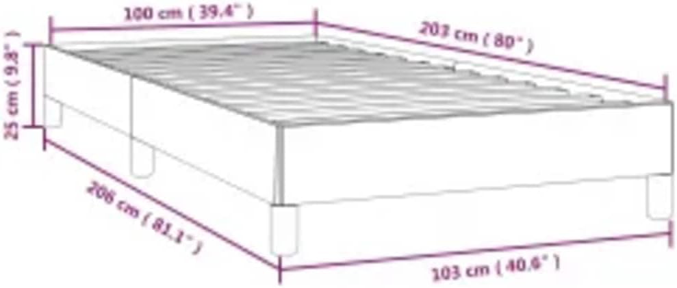 Twin XL Fabric Bed Frame with Dark Grey Polyester Upholstery, Engineered Wood and Plywood Construction for Modern Bedrooms, Durable Support and Sleek Design