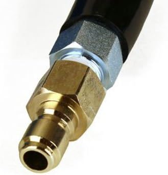6000 PSI Pressure Washer Hose 3/8 in x 100 ft Blue 2-Wire | Double wire braid, heavy duty tough cover, quick connect couplers included, rated 275F hot and cold water