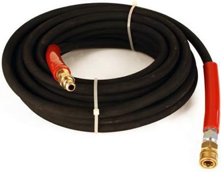 6000 PSI 3/8in. x 50ft. Black 2 Wire Pressure Washer Hose with Couplers