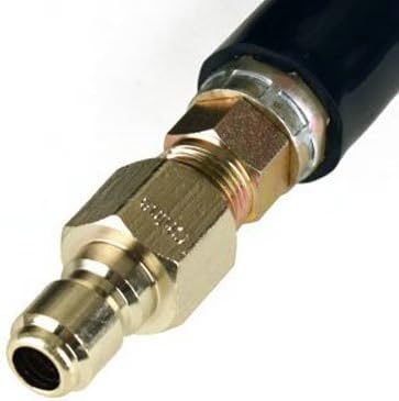 4000 PSI Pressure Washer Hose 3/8 in x 100 ft Black 1-Wire | Single wire braid, heavy duty tough cover, quick connect couplers included, rated 275F hot and cold water