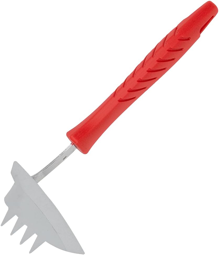 Zenport LT373 Stainless Weeder, Hoe, Rake Combo Hand Tool, Red - 12 Pack