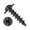 8X1/2 Square Recess Round Washer Head Deep Thread Wood Screw Full Thread Black Oxide (Pack Qty 8,000) BC-0808DQRWDB by Shorpioen