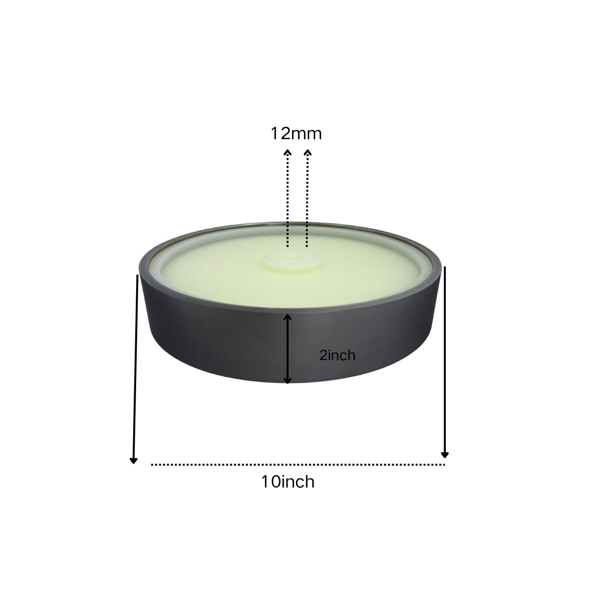 10-inch 800 grit CBN Grinding Wheel, Designed for Sharpening high-Speed Steel Tools, Lathe Tools, and Chisel Sets.Dimensions: 2' Wide x 12mm Bore (800-grit)