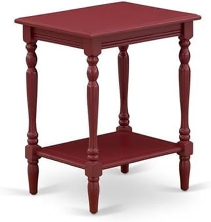 East West Furniture NL19Q-1BF13 2 Piece Queen Size Bedroom Set - Button Tufted Bed Frame - Linen white Velvet Fabric Upholstered Headboard and a Burgundy Finish Nightstand