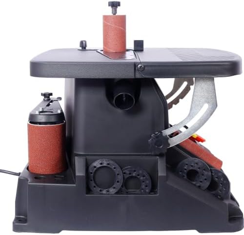 Vertical Oscillating Spindle Sander & Belt Sander - 1-17/32' dust port, 5 Sanding Sleeves, 1575-2000RPM Adjustable Speed Control for Woodworking Projects