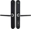 Waterproof Fingerprint Lock Outdoor Gate Lock App Code Keyless Smart Lock Digital Electronic Door Lock for Glass Door (Color : Black Right Pull, Size : 4585)