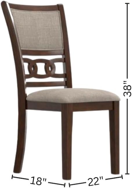 Furnifact Round Small Dining Table for 2 – Classic Wooden Kitchen Table for 2 with Chairs, Ideal for Compact Dining Areas