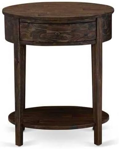 HomeStock Old World Charm 2 Pc Full Bedroom Set 1 Bed Frame Brown Linen Fabric Padded and Button Tufted Headboard 1 Nightstand with Wood Drawer for Bedroom Black Finish Legs