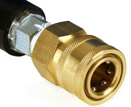 6000 PSI Pressure Washer Hose 3/8 in x 100 ft Blue 2-Wire | Double wire braid, heavy duty tough cover, quick connect couplers included, rated 275F hot and cold water