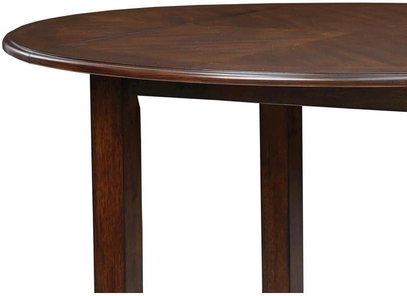Furnifact Round Small Dining Table for 2 – Classic Wooden Kitchen Table for 2 with Chairs, Ideal for Compact Dining Areas