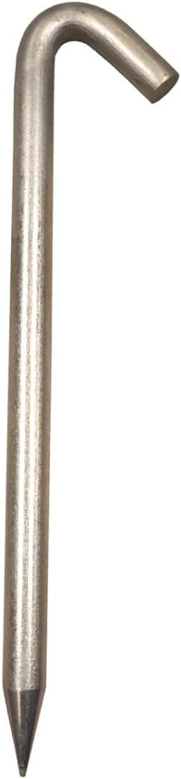 Moose Supply Steel Tent Stakes Heavy Duty Ground Stake, Metal Stakes to Anchor Commercial Inflatables, Outdoor Camping Canopy, Fence, Garden Tent Accessories, 1' Diameter x 18' Length, 10 Pack