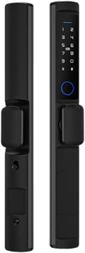 MiJob Tuya Waterproof Door Lock for Bridge Aluminum Outdoor Pull Push Sliding Door with WiFi Smart App Control Fingerprint Card Code (Color : Black smart Lock, Size : 22 * 240(3085))