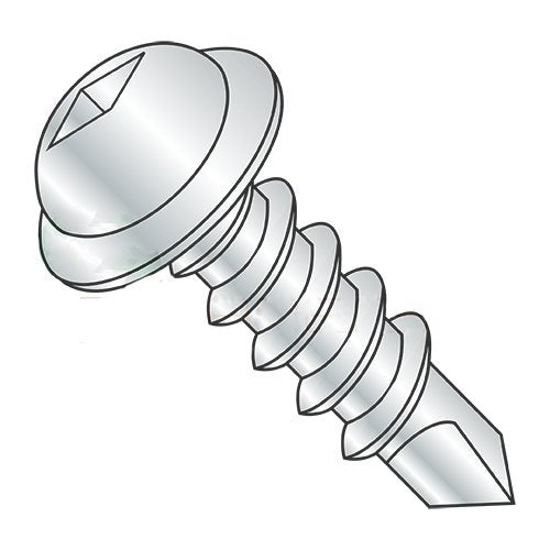 #8 x 2-1/2' Square Round Head Self-Drilling Screws, Steel, 2500 Pack | Zinc Plated finish. #2 Drill Point. Drill point tip drills and taps in one step, no pilot hole.