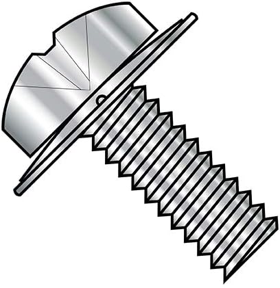 10-24X3/8 Phillips Pan Square Cone 410 Stainless Sems Fully Threaded 18-8 Stainless Steel (Pack Qty 5,000) BC-1006CPP188 by Shorpioen
