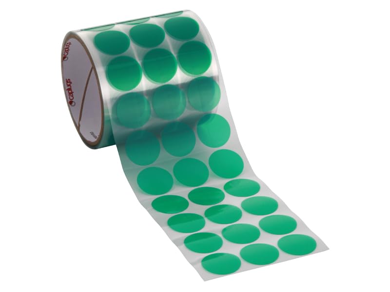 Caplugs PC-SH Series PC500x750RT - Powder Peel Green Discs, Squares, and Rectangles - Powder Coating, E-Coating, Anodizing, Rectangle, Green Polyester, 0.500' x 0.750' (1000 per Roll)