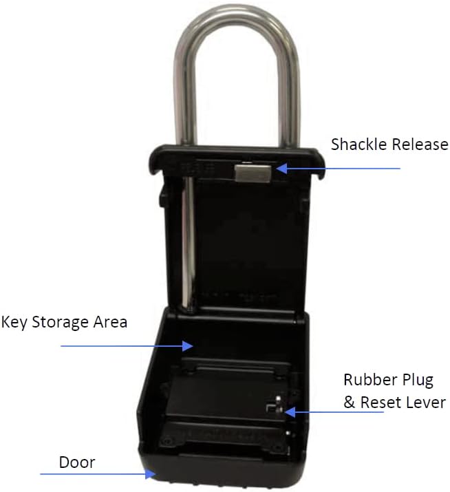 Key Lockbox Hide A Key Outdoor Hanging Lock Box Keysafe for Keys with Set Your Own 4 Digit Combination Code - Vault Locks 3200 (12)