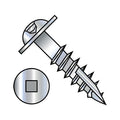 10-9X2 1/2 Square Drive Round Washer Head Deep Thrd Type 17 Wood Screw 2/3 Thrd ZincBake - ECS-1040DQRW17D