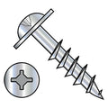 8-11X1 1/2 Square Phillips Drive Round Washer Deep Thread Wood Screw 2/3 Thread Zinc Bake - ECS-0824DXRWD