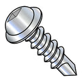 8-18X2 1/2 Square Drive Round Washer Head Self Drilling Screw Full Thread Zinc and Bake - ECS-0840KQRW