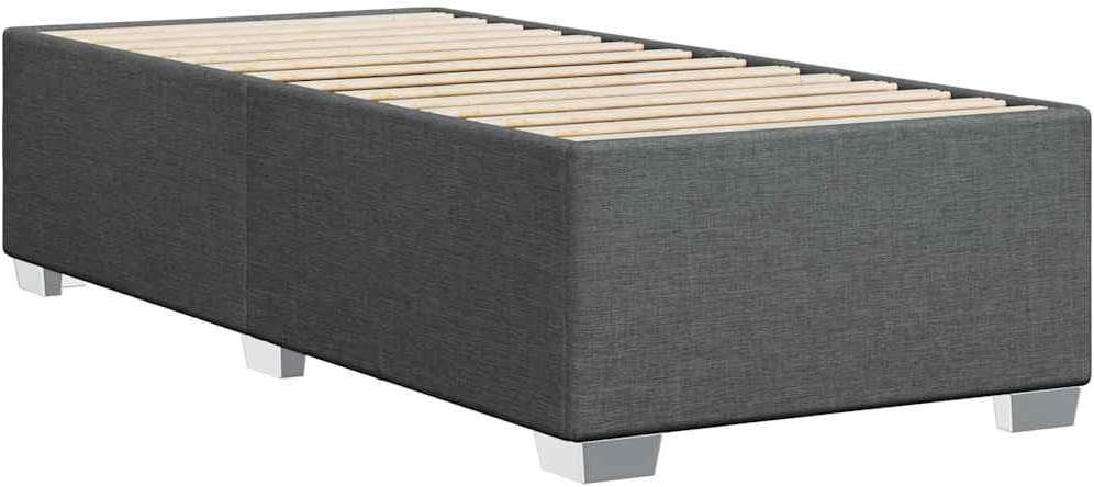 Dark Gray Polyester Twin XL Bed Frame with Plywood and Engineered Wood, Modern Minimalist Design with Breathable Fabric Upholstery for Sturdy Support and Easy Assembly,