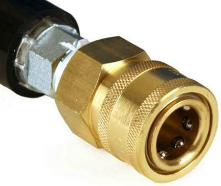 6000 PSI Pressure Washer Hose 3/8 in x 100 ft Blue 2-Wire | Double wire braid, heavy duty tough cover, quick connect couplers included, rated 275F hot and cold water