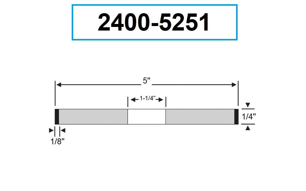 HHIP 2400-5251 5 x 1/4 x 1-1/4 Inch D1A1 CBN Wheel