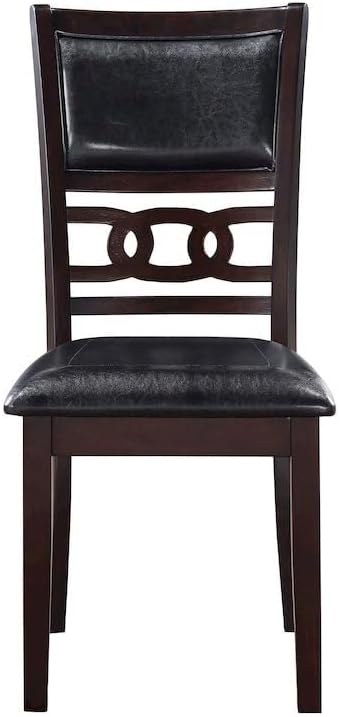 Furnifact Brown 3 Piece Drop Leaf Table and Chairs, Solid Wood Round Dining Table with Chairs, Transitional Compact Design for Kitchens with Upholstered Seating